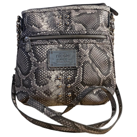 Nicole by Nicole Miller Faux Snakeskin Crossbody - Picture 1 of 9
